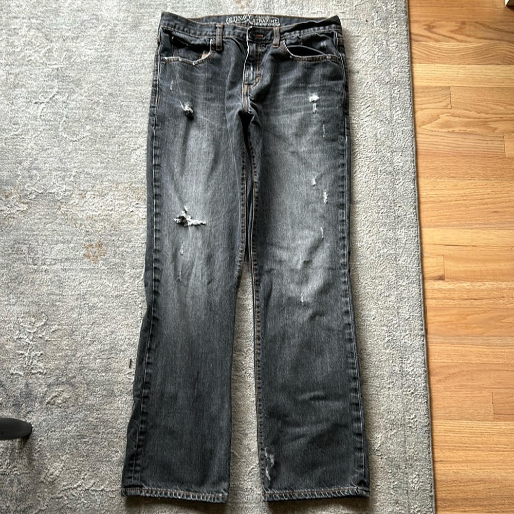 Old Navy men’s jeans distressed black 34x34